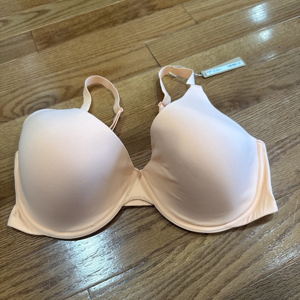 SKIMS Fits Everybody Scoop Plunge Bra 42DDD NEW Faded Nectar Orange